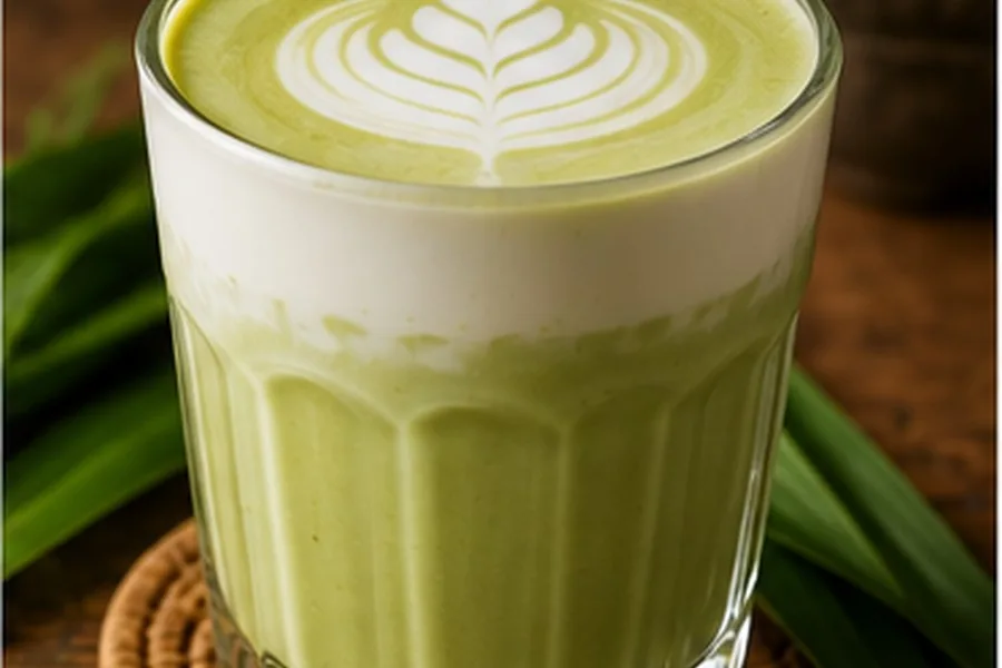 Pandan latte